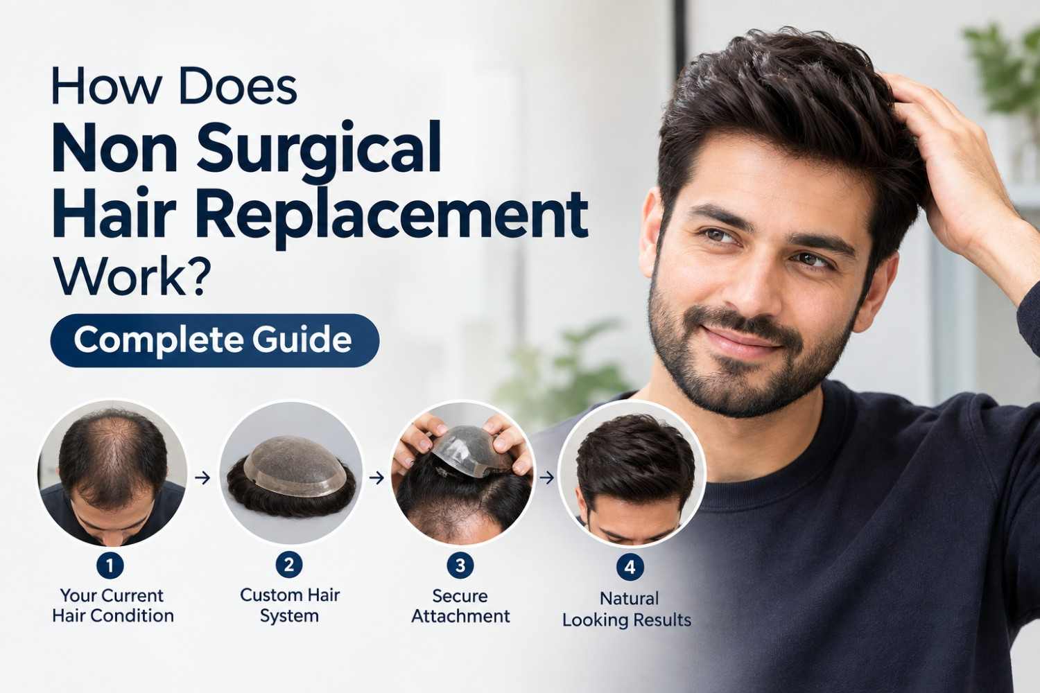 how does non surgical hair replacement work